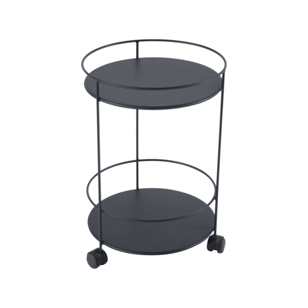 Guinguette - Double Solid Top Side Table with Wheels
